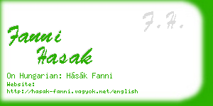 fanni hasak business card